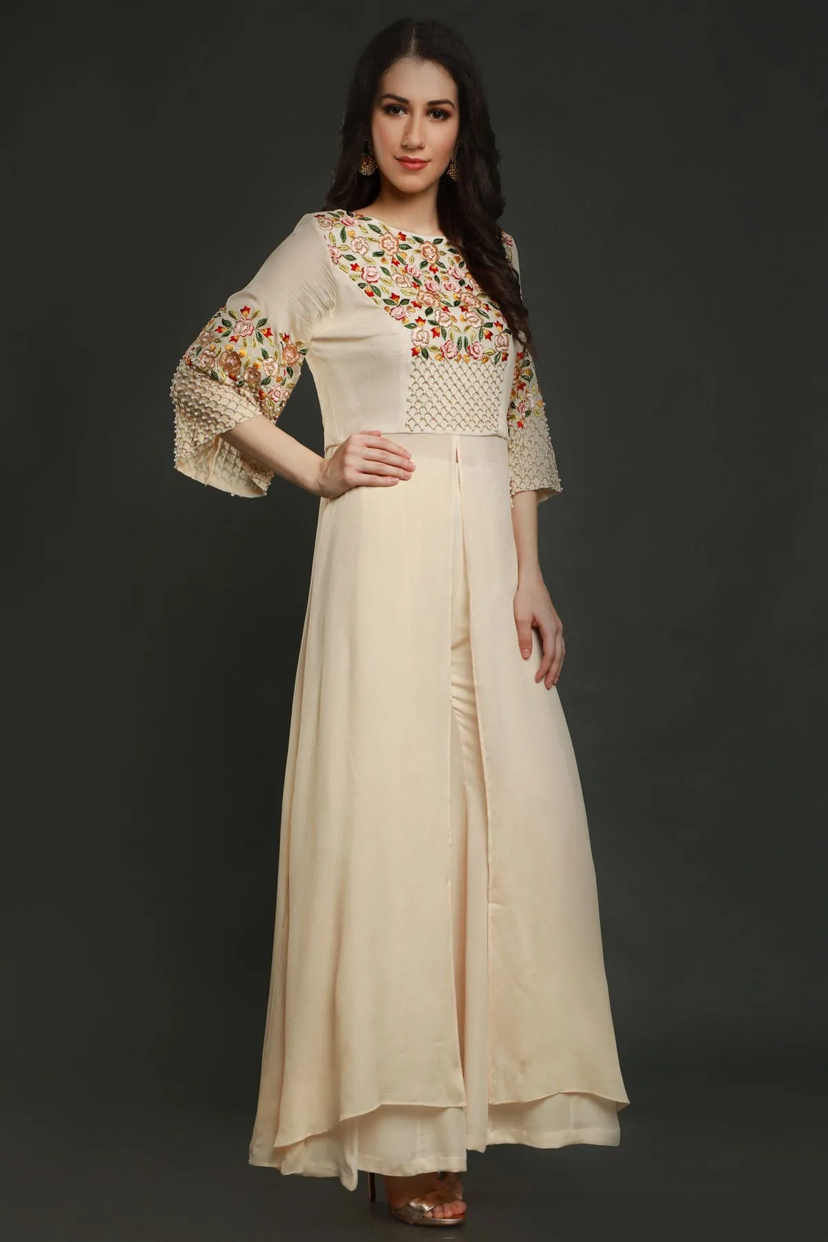 Embroidered Yoke Kurta Set