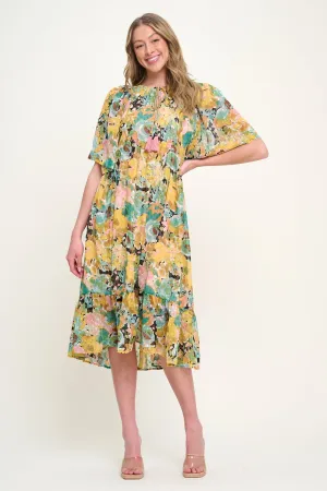 Everly Flowy Tiered Dress with Tassels