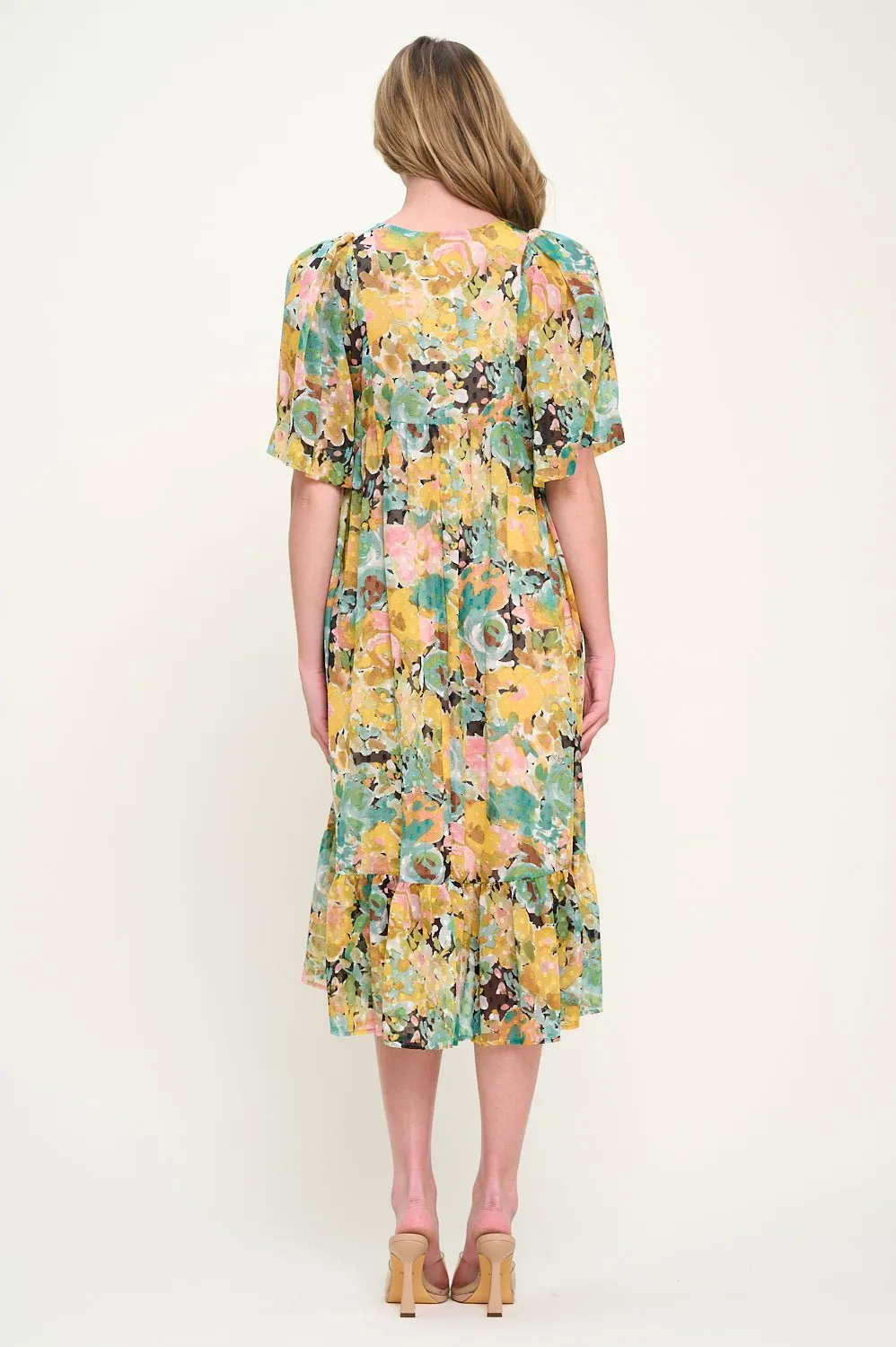 Everly Flowy Tiered Dress with Tassels