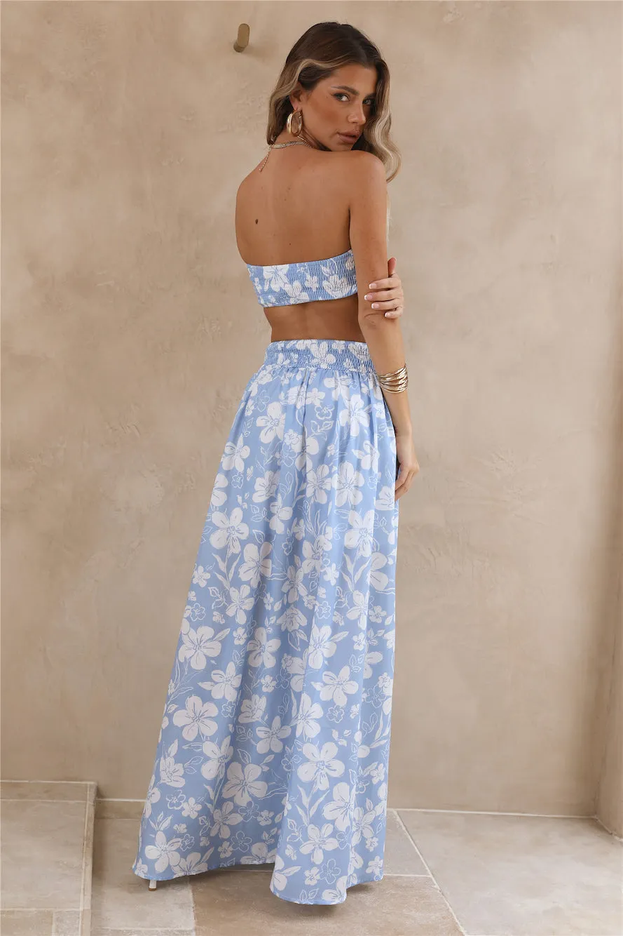 Finale Of Summer Maxi Skirt Blue