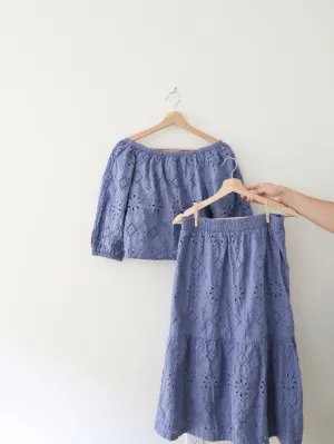 Gap Eyelet Skirt Set (M)