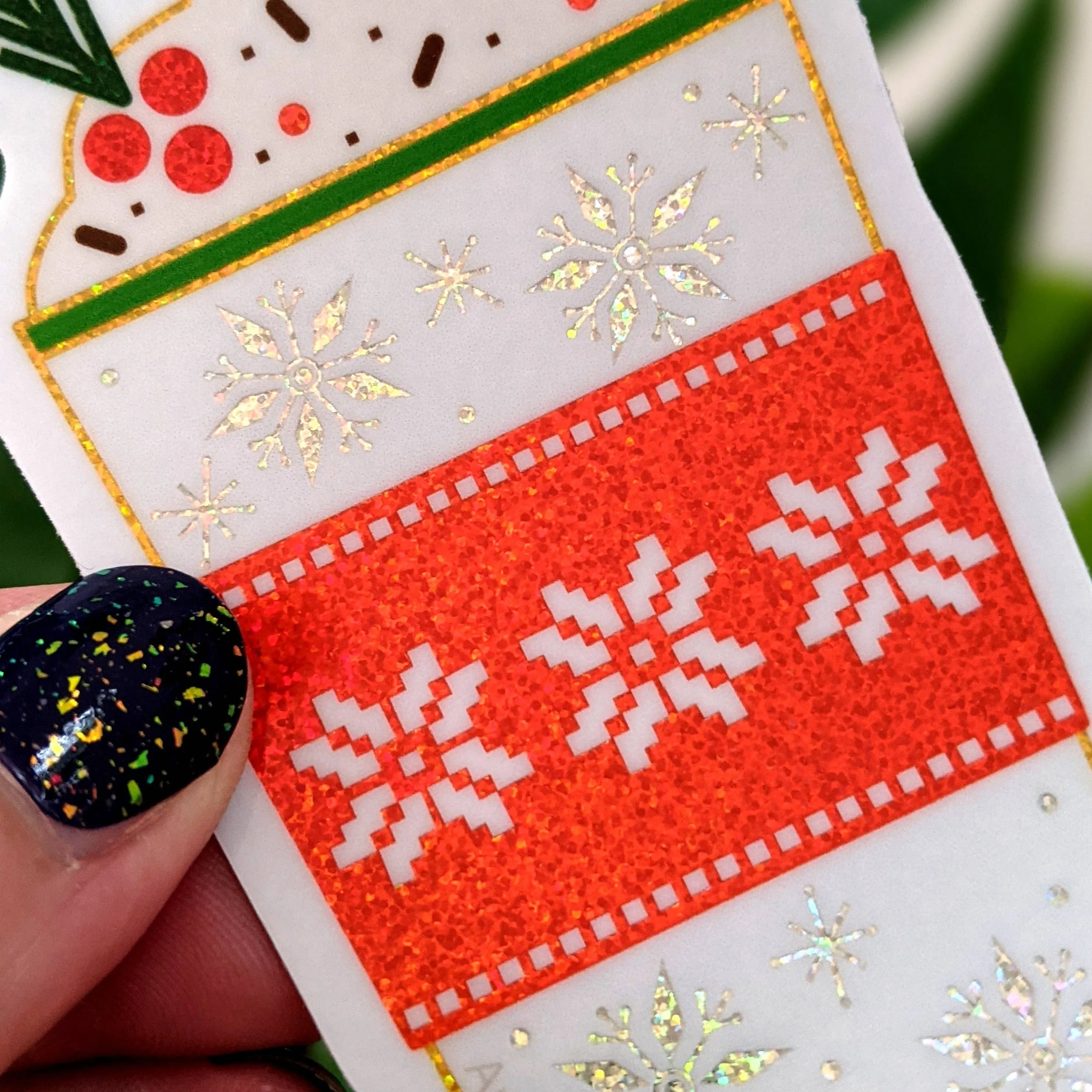 Glittery Winter Latte Sticker