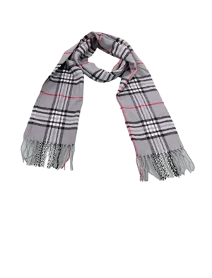 Gray plaid men's fashion style scarf wool cashmere feels