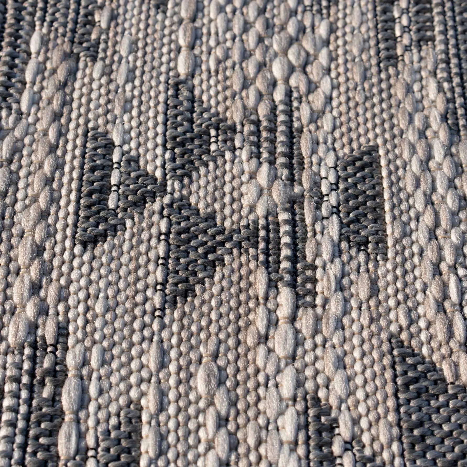 Grey Aztec Textured Flatweave Indoor Outdoor Area Rug - Pavillion
