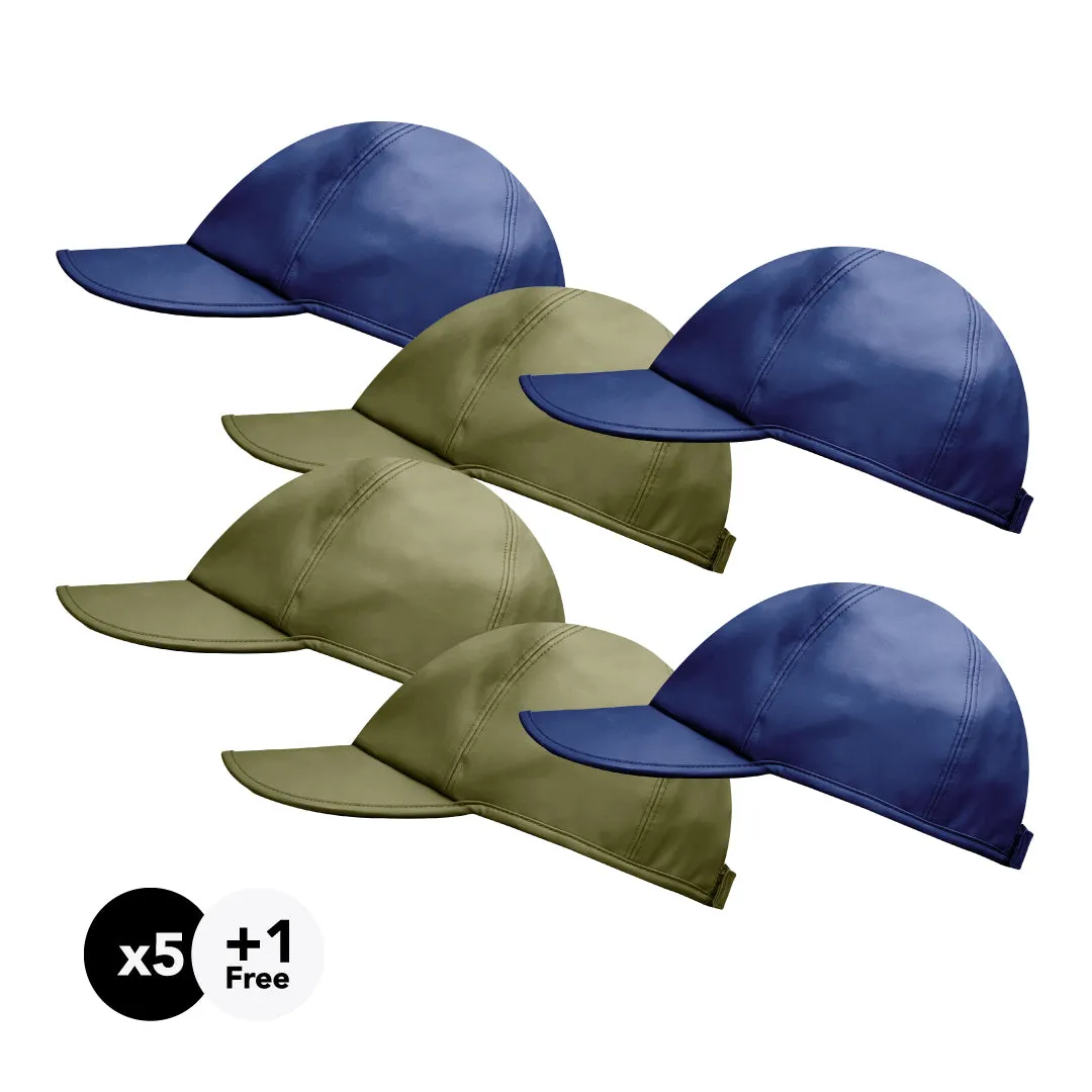 Hairbrella Satin-Lined, Waterproof Baseball Cap Gifting Bundle (Buy 5, Get 1 Free)