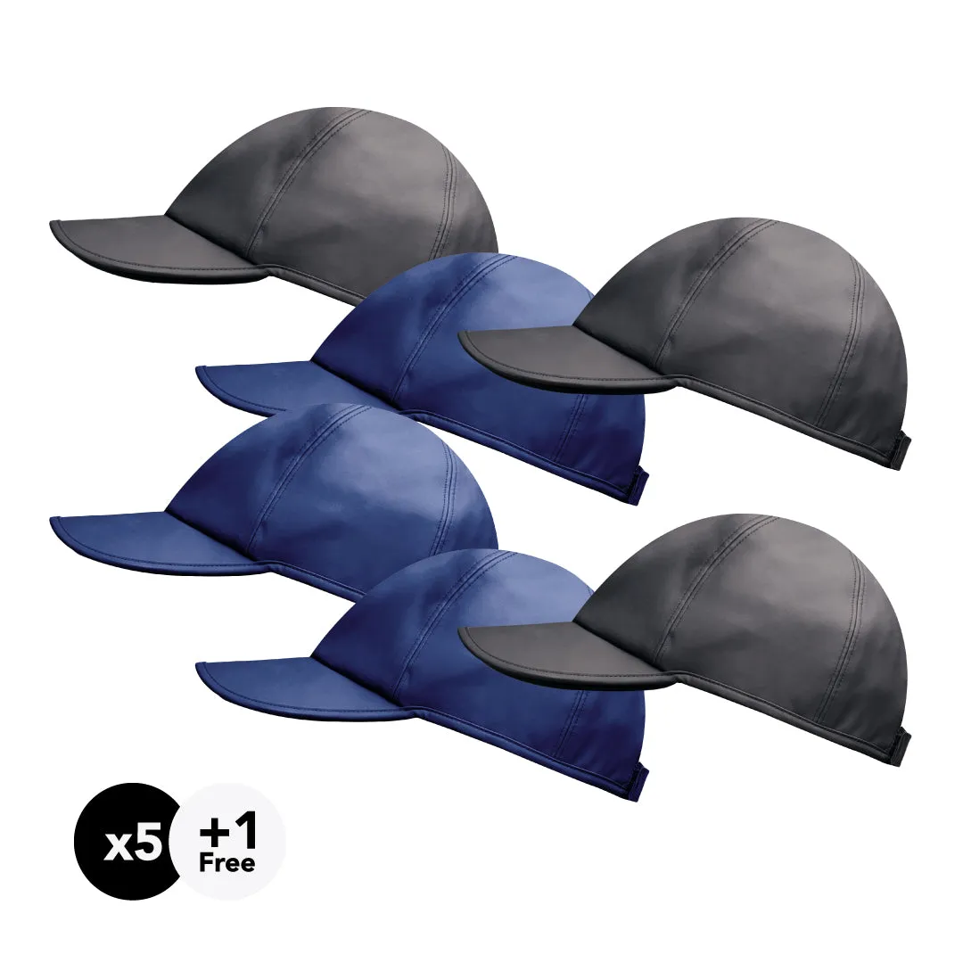 Hairbrella Satin-Lined, Waterproof Baseball Cap Gifting Bundle (Buy 5, Get 1 Free)