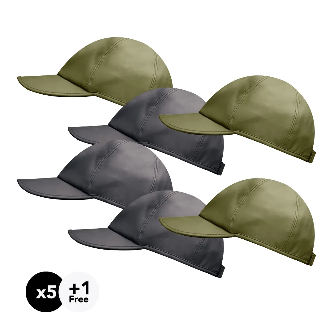 Hairbrella Satin-Lined, Waterproof Baseball Cap Gifting Bundle (Buy 5, Get 1 Free)