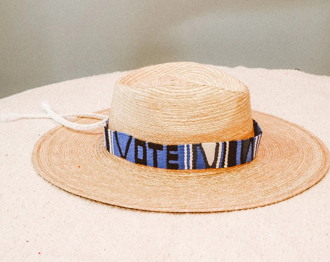 Handwoven "VOTE" Hat Band | Sustainable, Artisan-Made from Guatemala