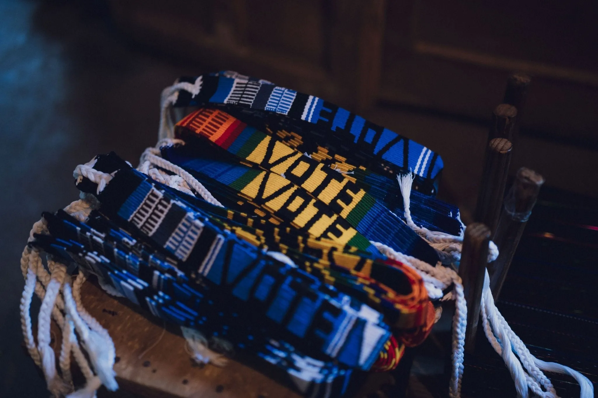 Handwoven "VOTE" Hat Band | Sustainable, Artisan-Made from Guatemala