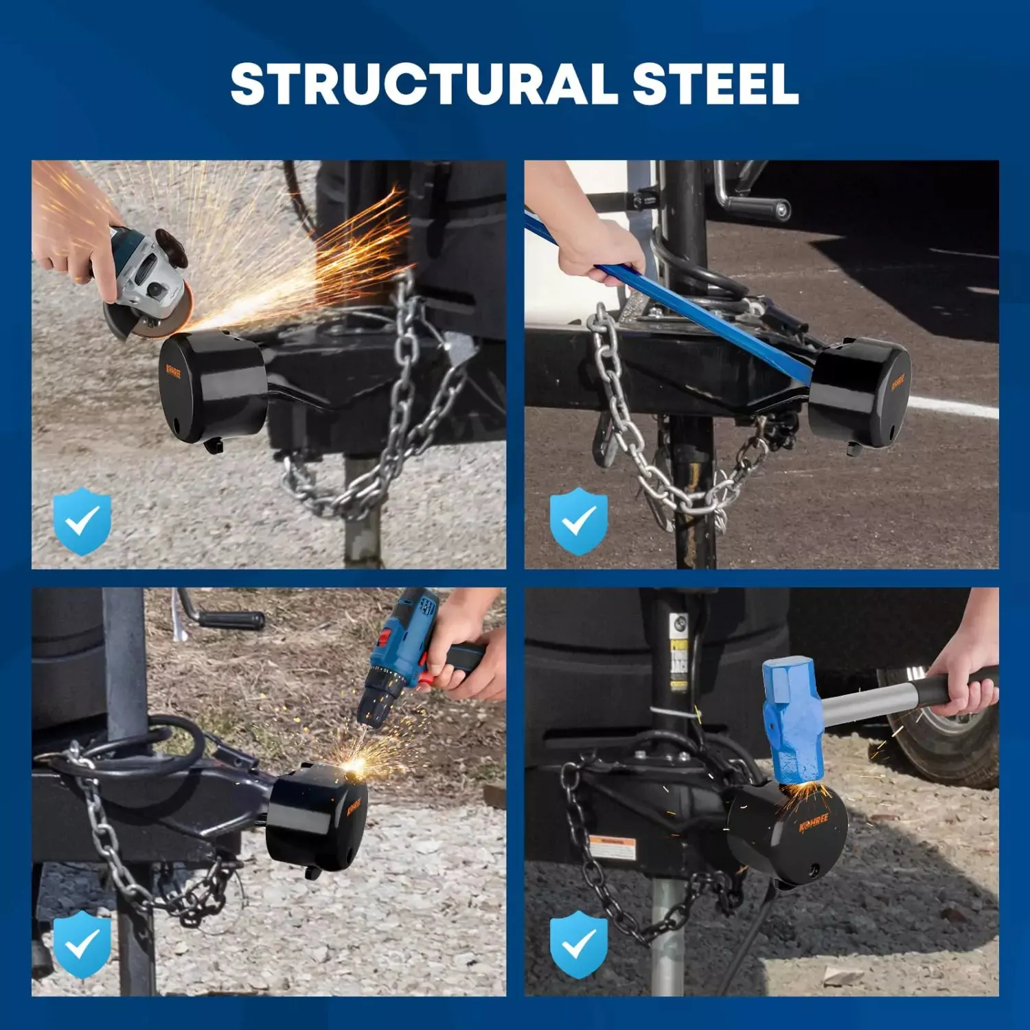 Heavy Duty Trailer Coupler Lock