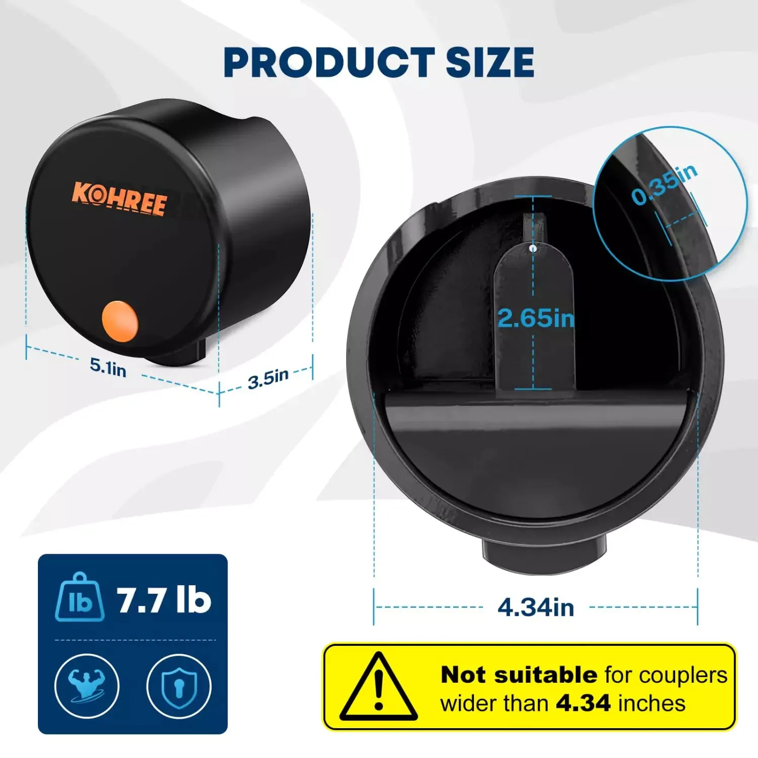 Heavy Duty Trailer Coupler Lock