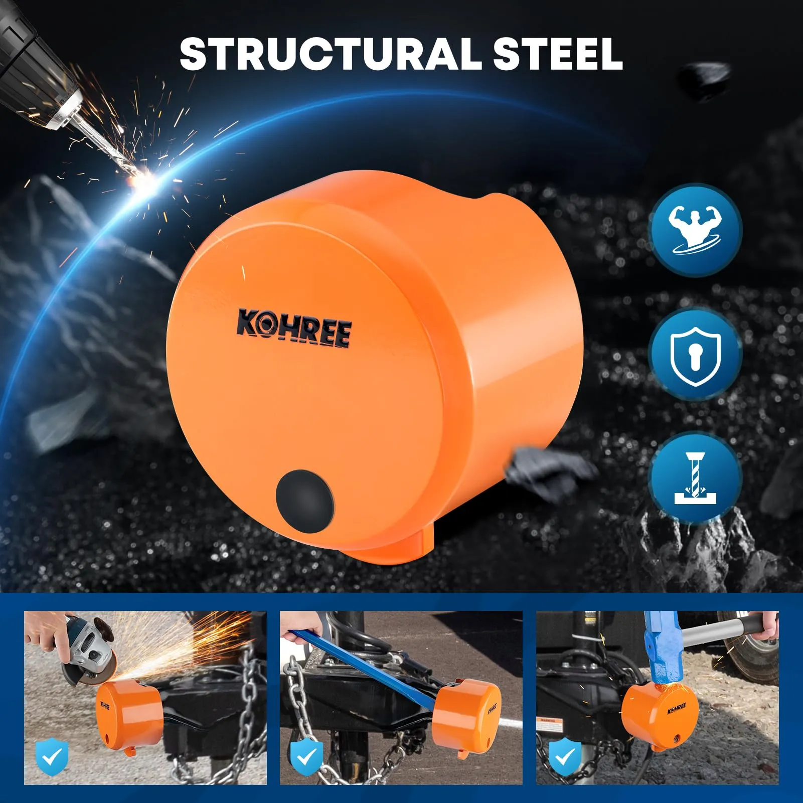 Heavy Duty Trailer Coupler Lock