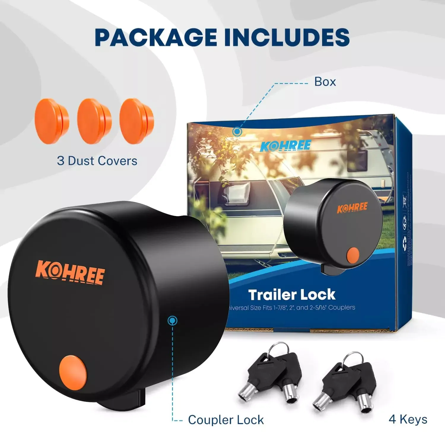 Heavy Duty Trailer Coupler Lock