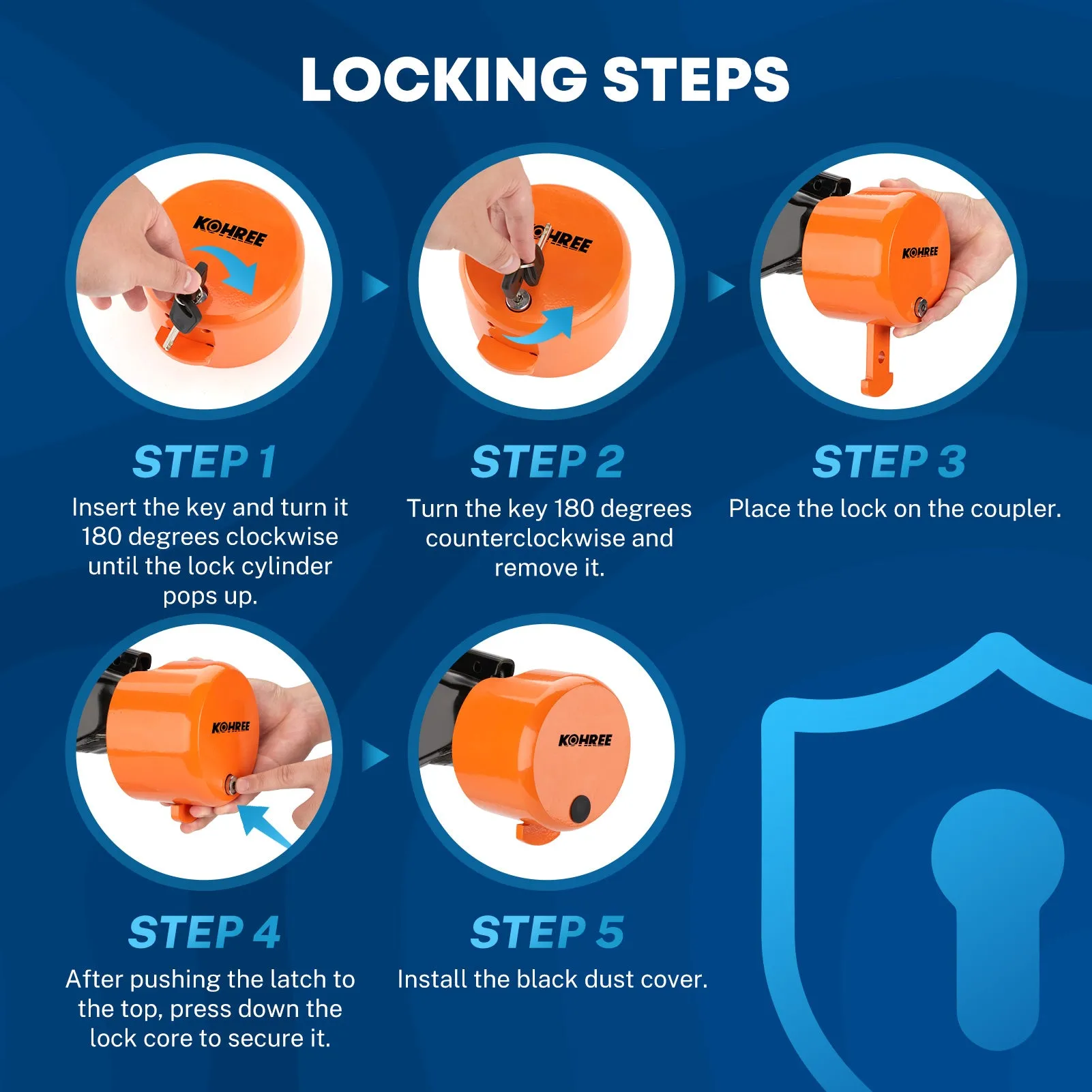 Heavy Duty Trailer Coupler Lock