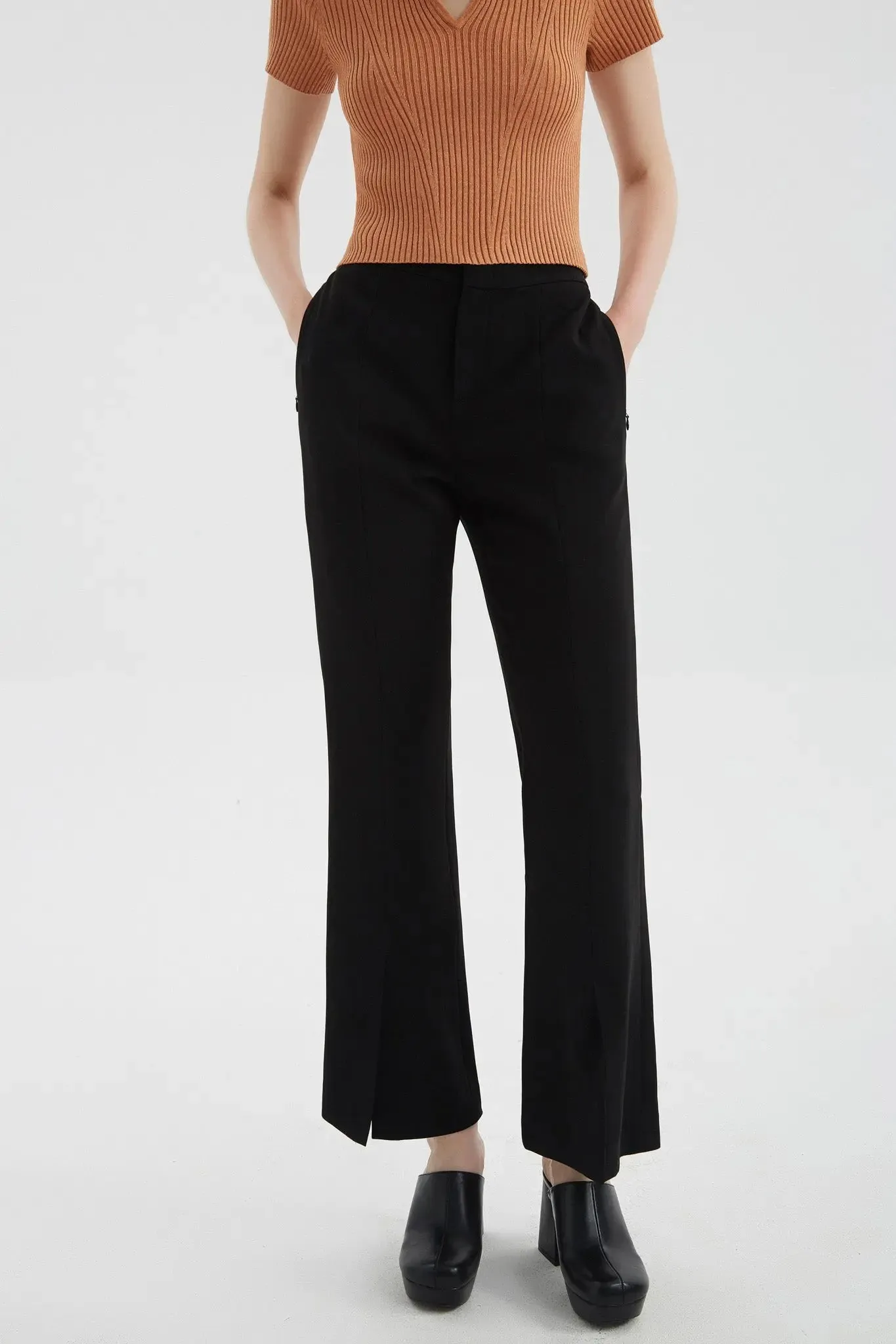 High Waisted Flared Pants