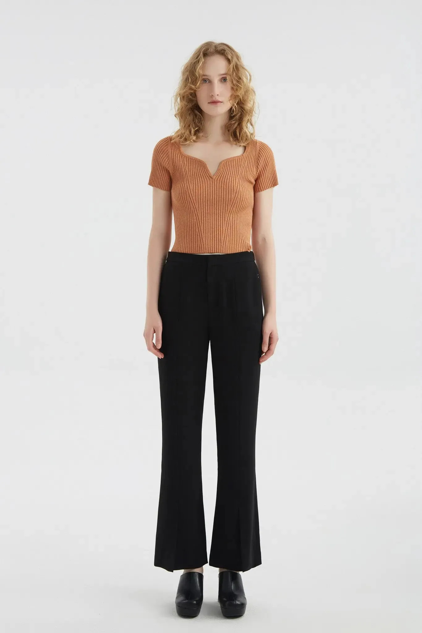 High Waisted Flared Pants