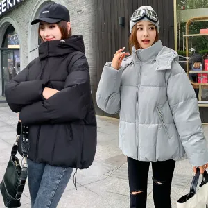 Hot Trade 2025 Winter New Korean Edition Women's Short Down Padded Jacket Thickened Hooded Women's Padded Jacket Student Padded Jacket