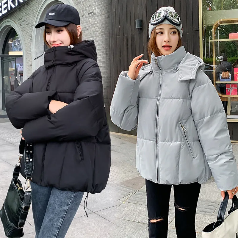 Hot Trade 2025 Winter New Korean Edition Women's Short Down Padded Jacket Thickened Hooded Women's Padded Jacket Student Padded Jacket