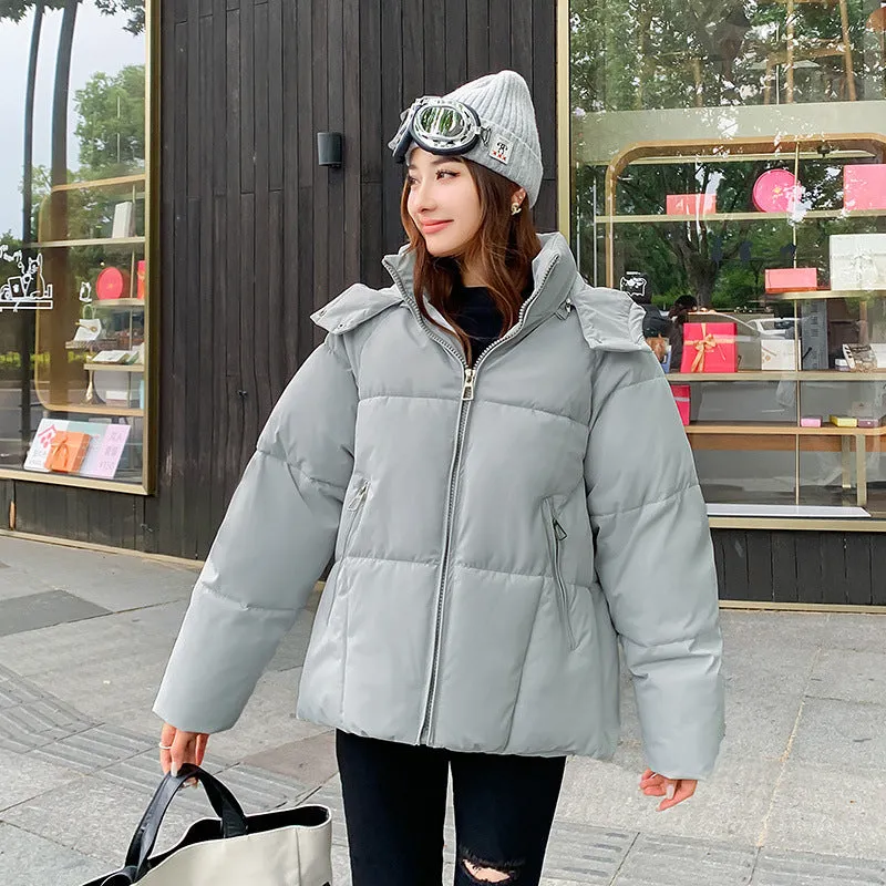 Hot Trade 2025 Winter New Korean Edition Women's Short Down Padded Jacket Thickened Hooded Women's Padded Jacket Student Padded Jacket