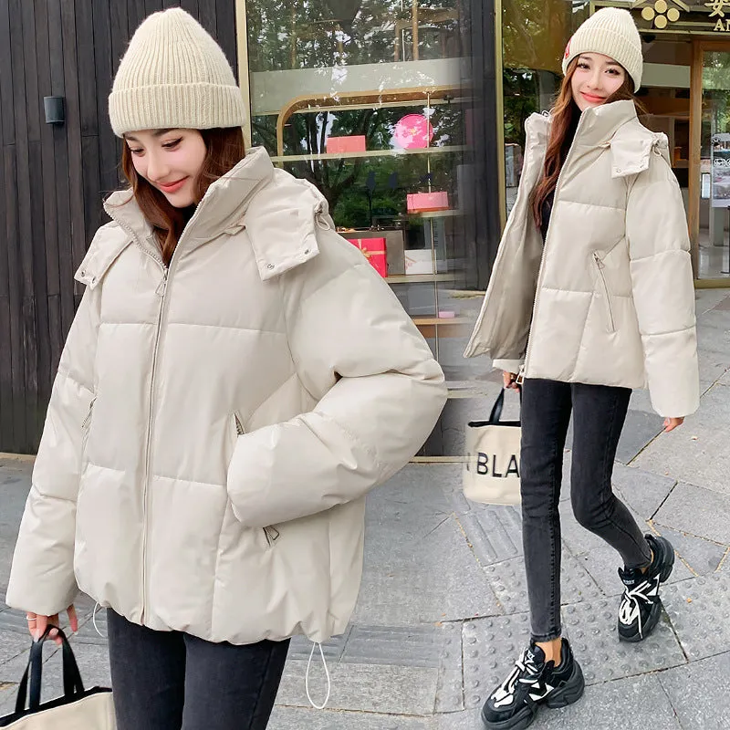 Hot Trade 2025 Winter New Korean Edition Women's Short Down Padded Jacket Thickened Hooded Women's Padded Jacket Student Padded Jacket