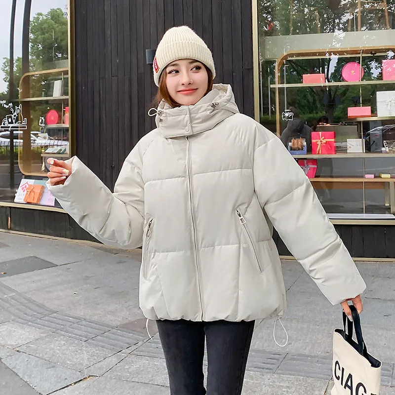 Hot Trade 2025 Winter New Korean Edition Women's Short Down Padded Jacket Thickened Hooded Women's Padded Jacket Student Padded Jacket