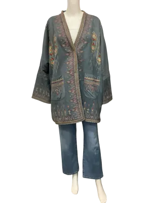 Johnny Was Jacket Calandria Suede Sherpa Size: M