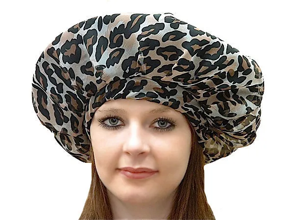 Leopard Silk Millinery Beret