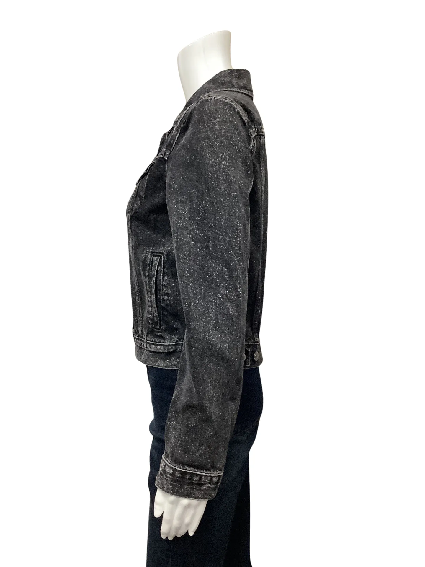 Levi Strauss Women's Jean Jacket Grey Black Stone Wash Size: S