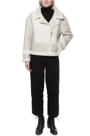 LILA - Reversible moto faux fur jacket