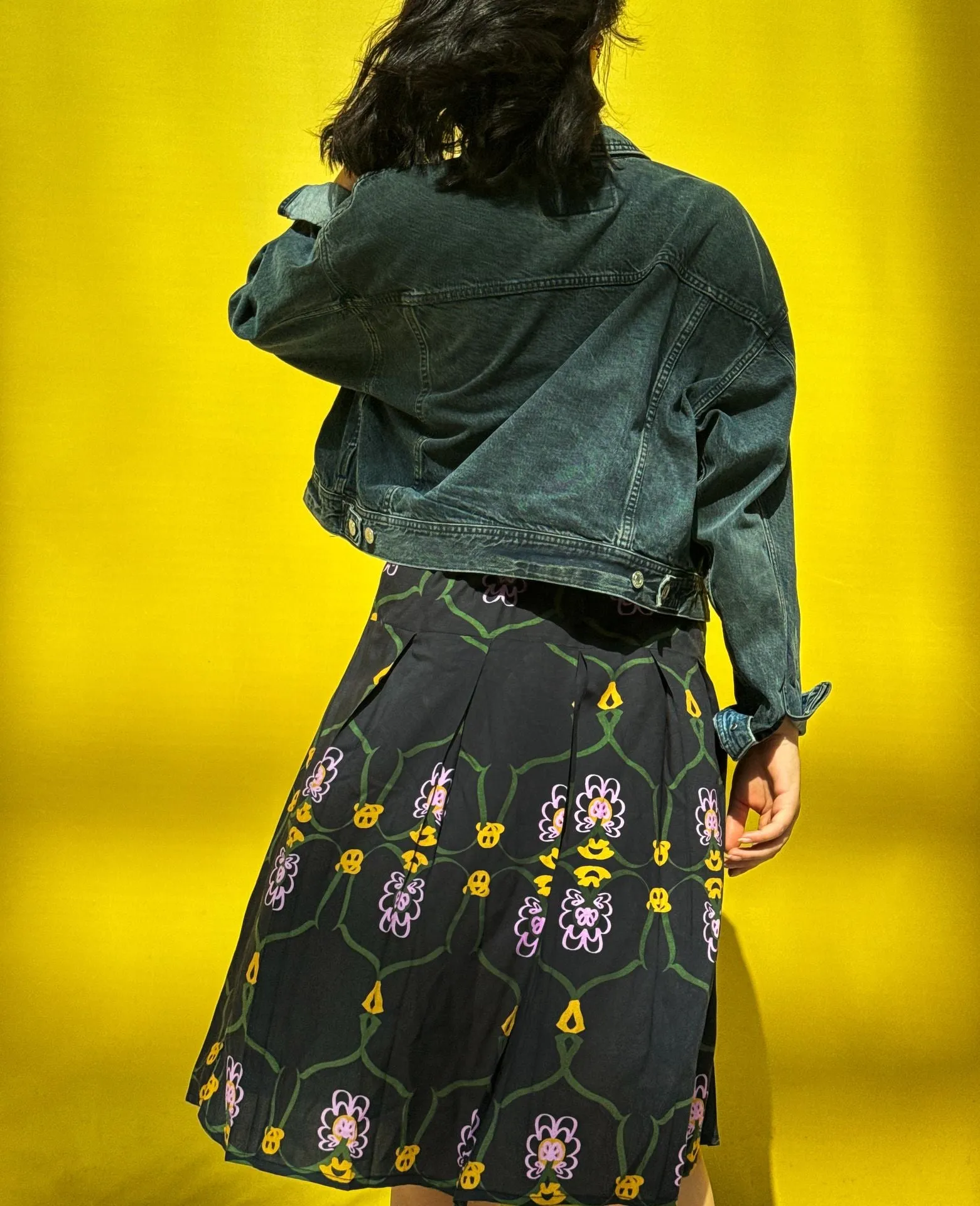 Lilly Of The Valley Midi Skirt Black