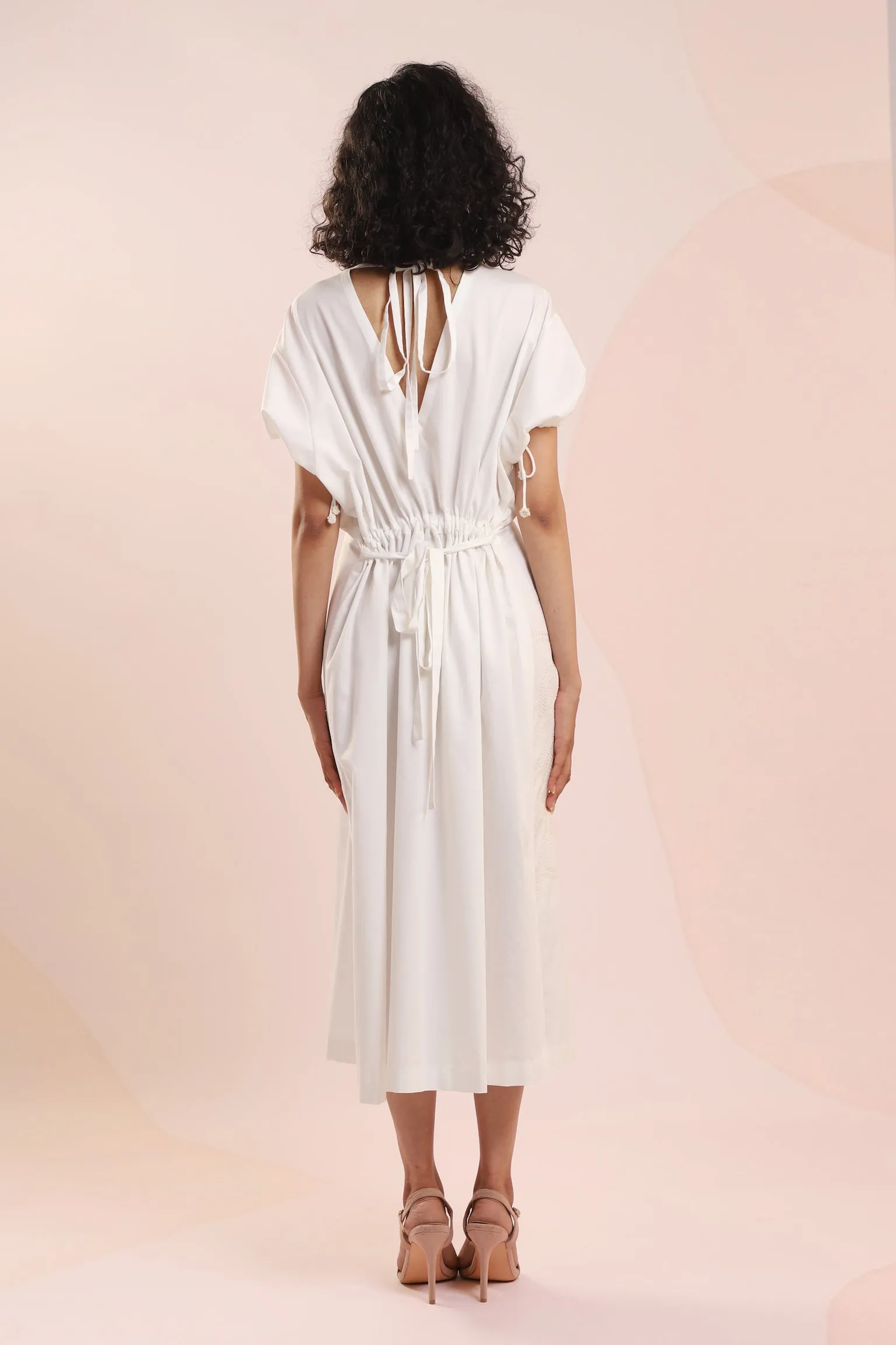 Long Dress with Puff Sleeves