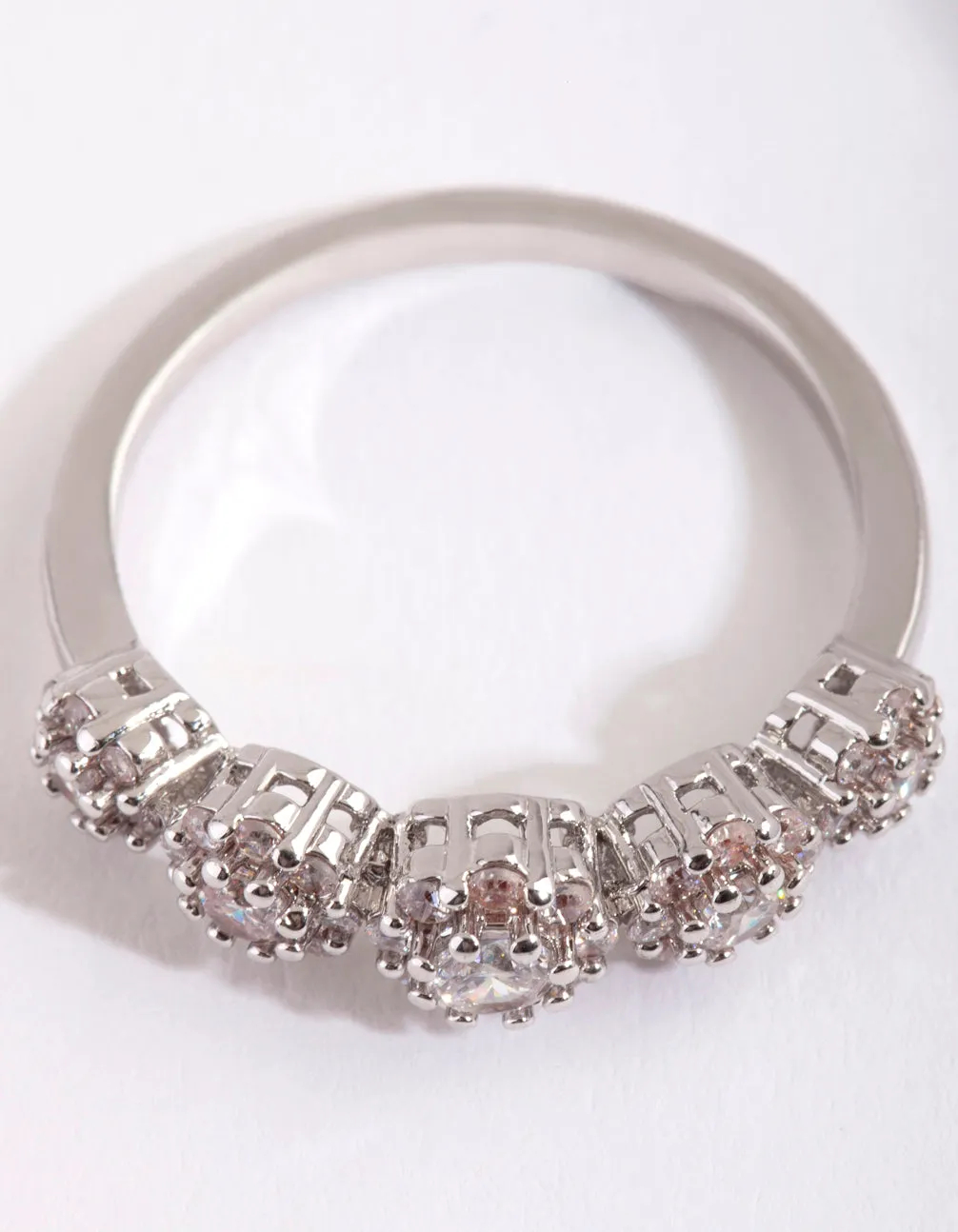 Multi Flower Cubic Zirconia Ring