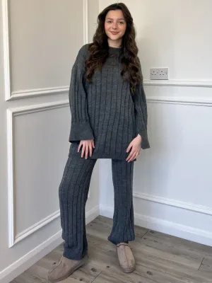 Naia Knitted Co-Ord - Grey