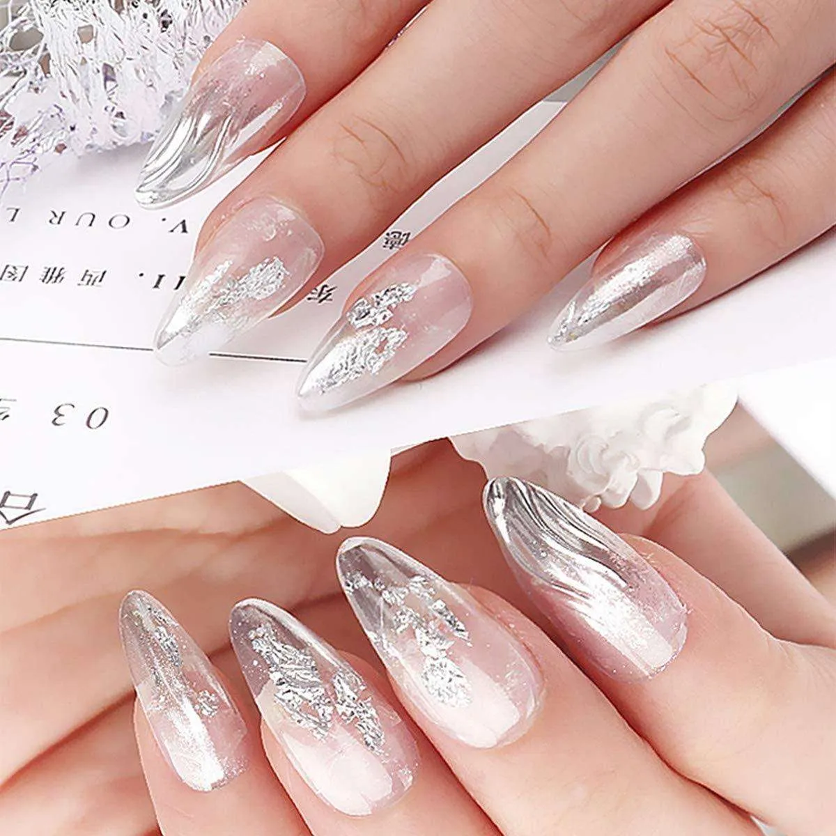 Nail Glitter Stickers (Gold)
