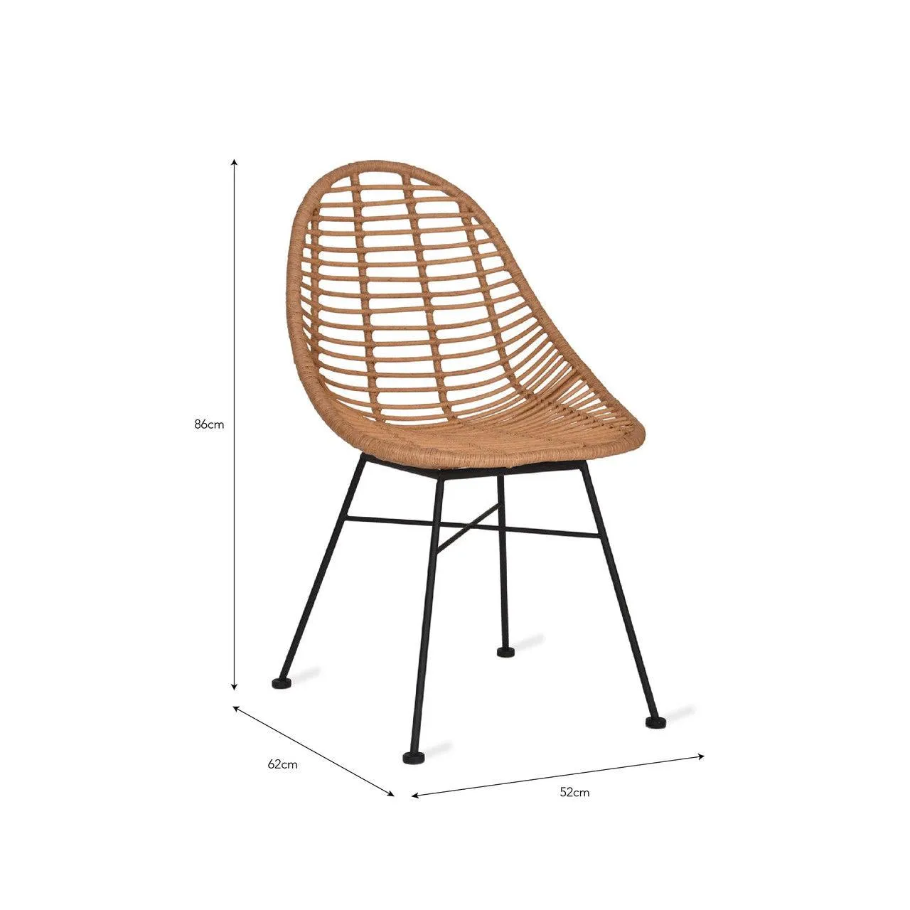 Pair of Hampstead Scoop Chairs - PE Bamboo