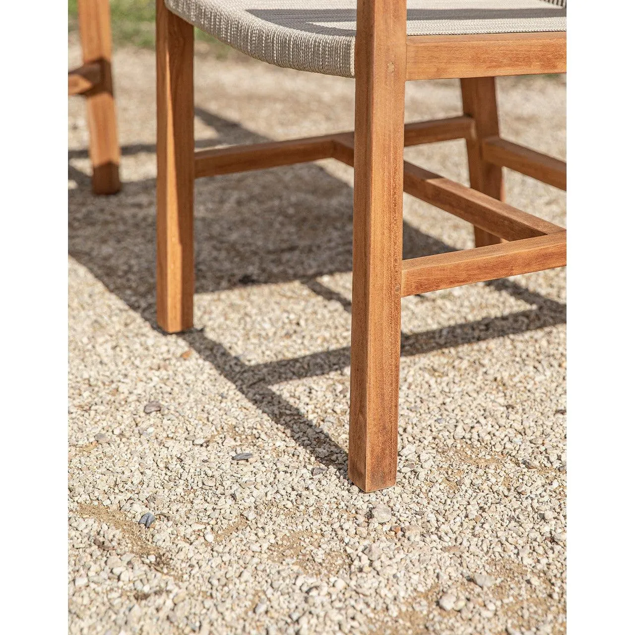 Pair of Mylor Arm Chairs in Natural - Teak and Poly Rope