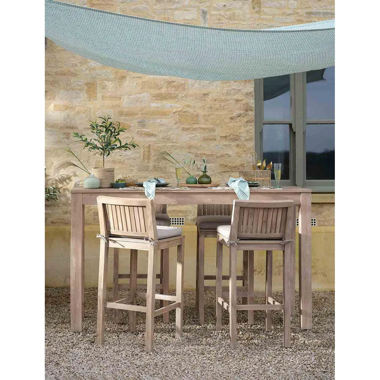 Porthallow Rectangular Bar Table | Natural