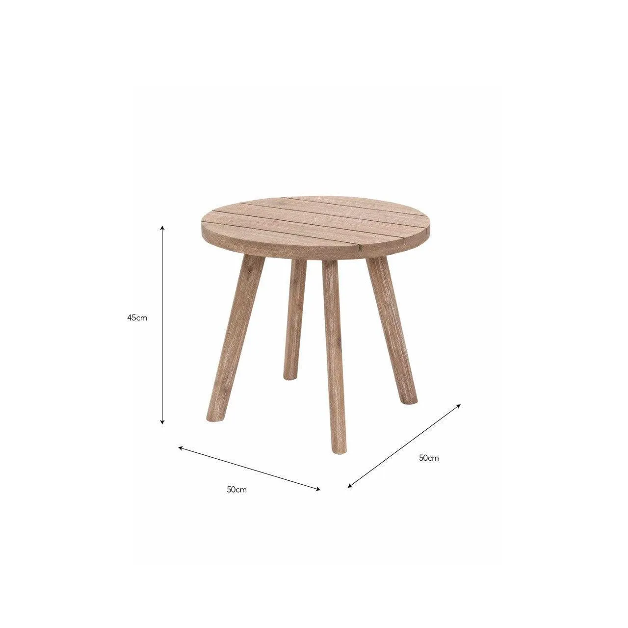 Porthallow Round Side Table | Natural