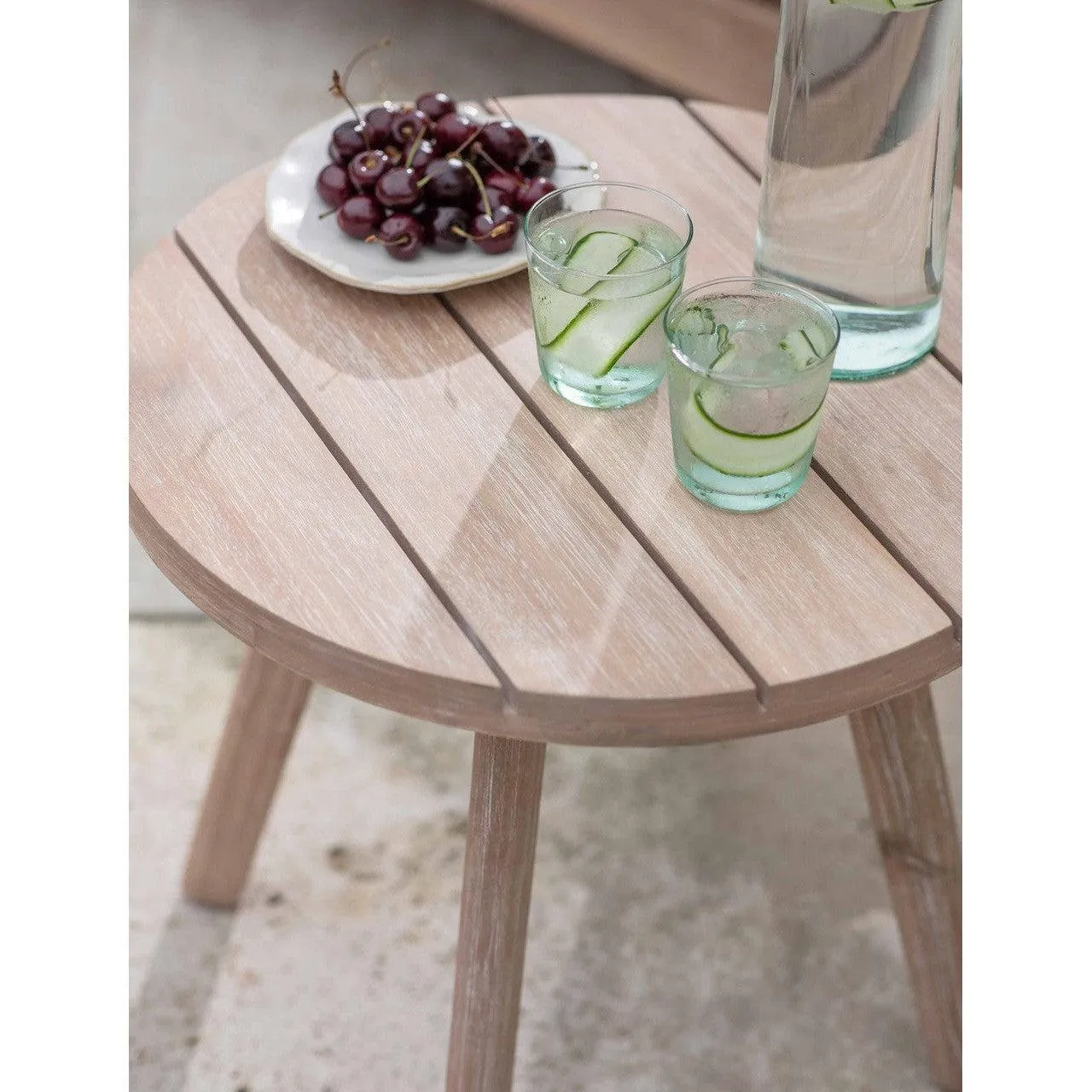 Porthallow Round Side Table | Natural