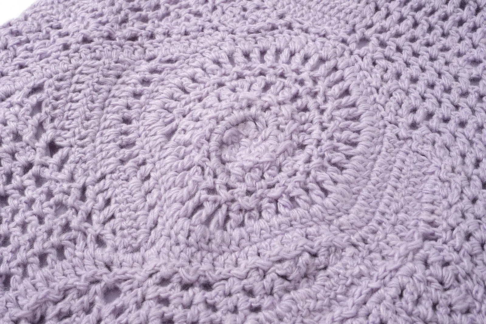 Purple Crochet Midi Skirt