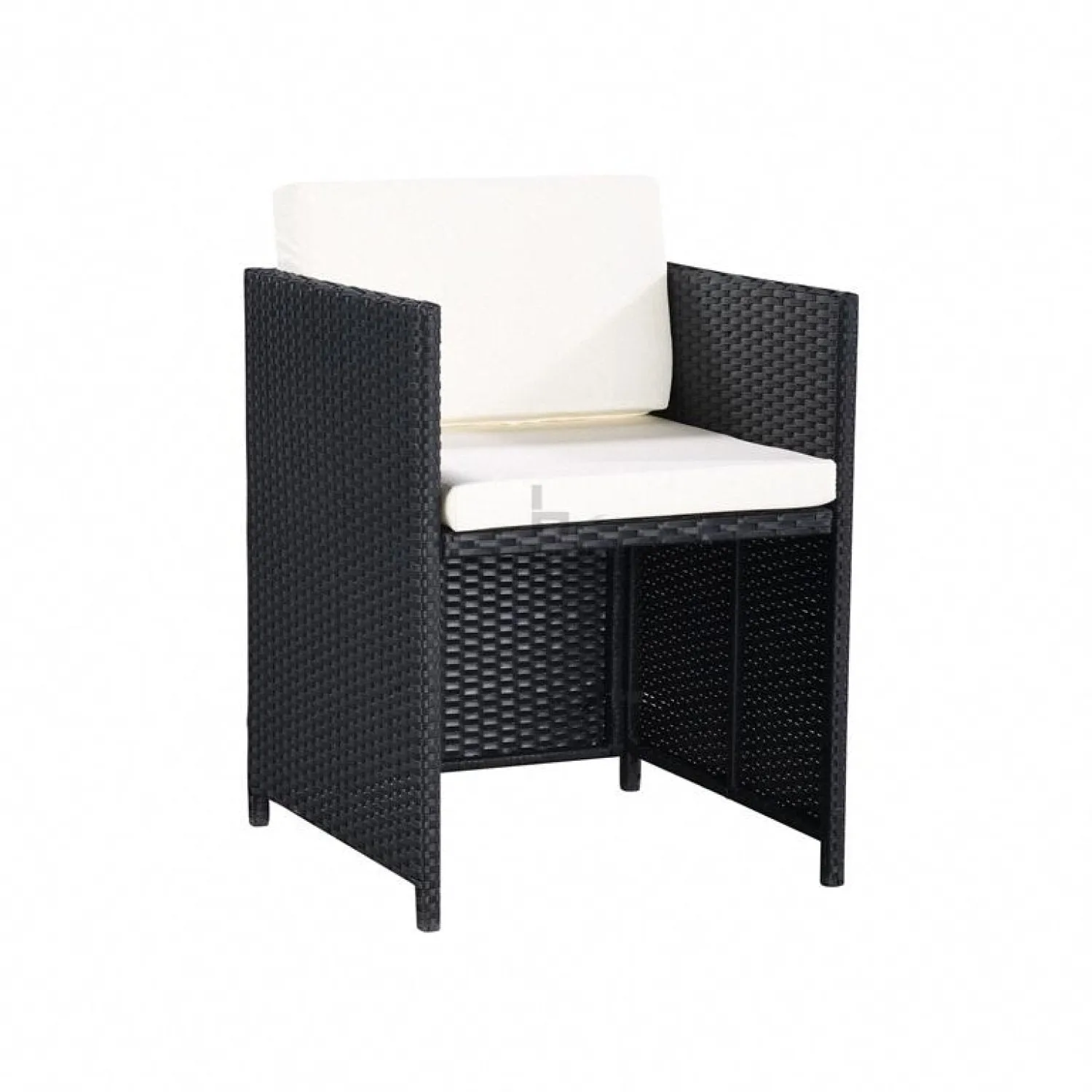 Rattan Garden Furniture Outdoor 11 Piece Cube Set Conservatory Patio Dining, Black