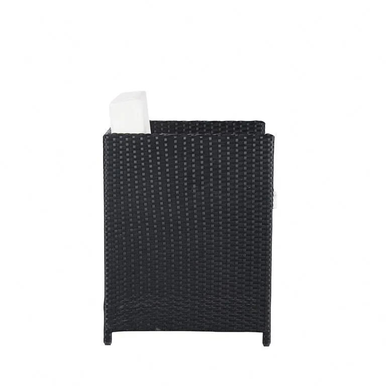 Rattan Garden Furniture Outdoor 11 Piece Cube Set Conservatory Patio Dining, Black
