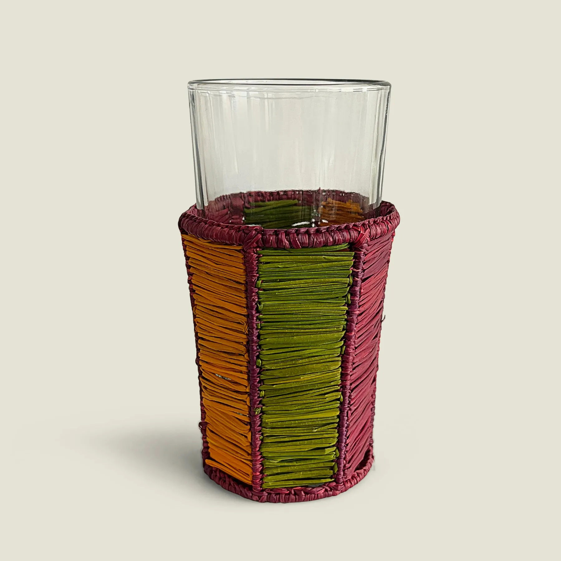 Raya Woven Glasses & Holders (Set of 2)