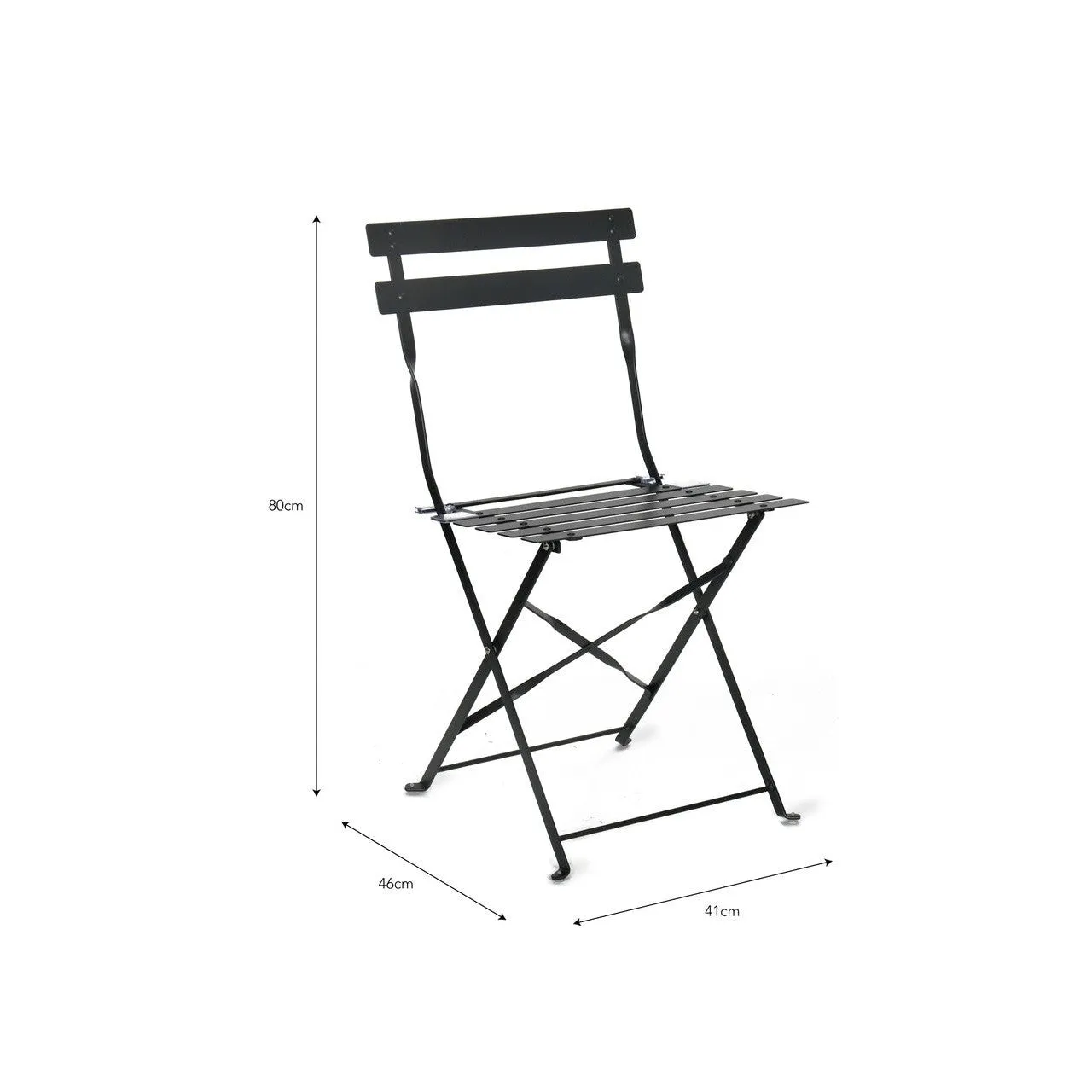 Rive Driote Bistro Chairs | Set of 2 | Carbon