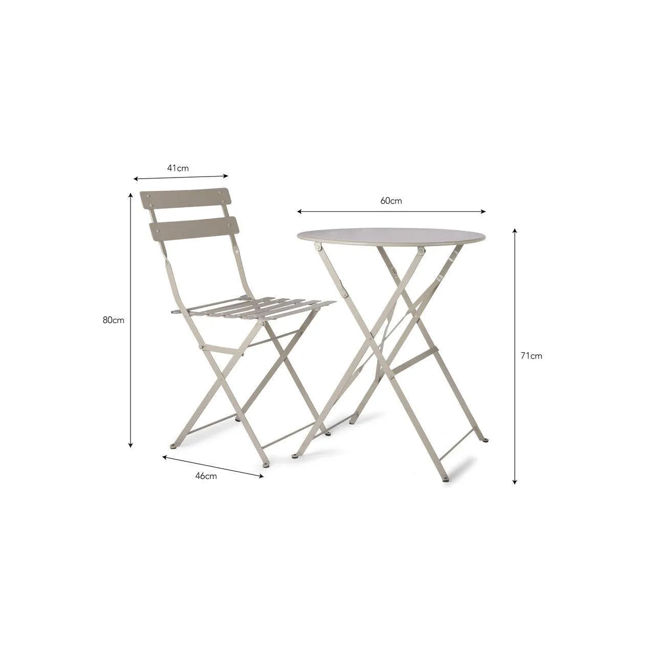 Rive Droite Bistro Set, Small in Clay - Steel | BACKORDER UNTIL MARCH 2025.