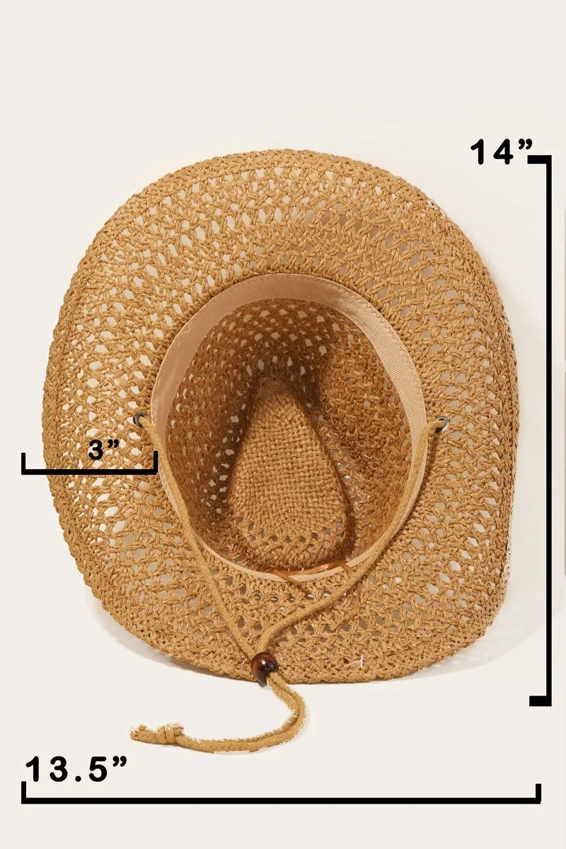 Rope Strap Straw Braided Hat