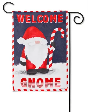 Santa Gnome Garden Suede Flag