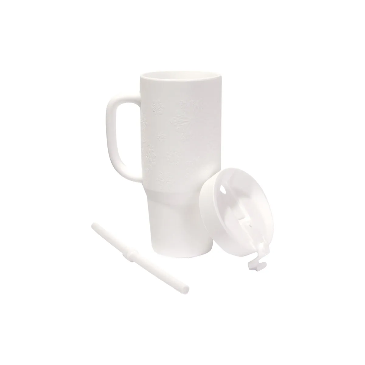 Silipint Silicone 32 oz Snowflake Humbler (Handled Straw Tumbler)