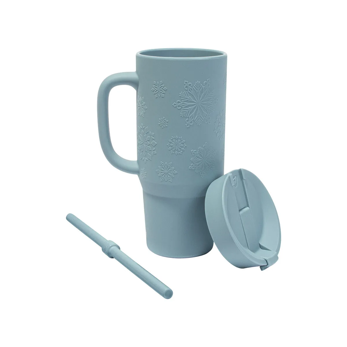 Silipint Silicone 32 oz Snowflake Humbler (Handled Straw Tumbler)