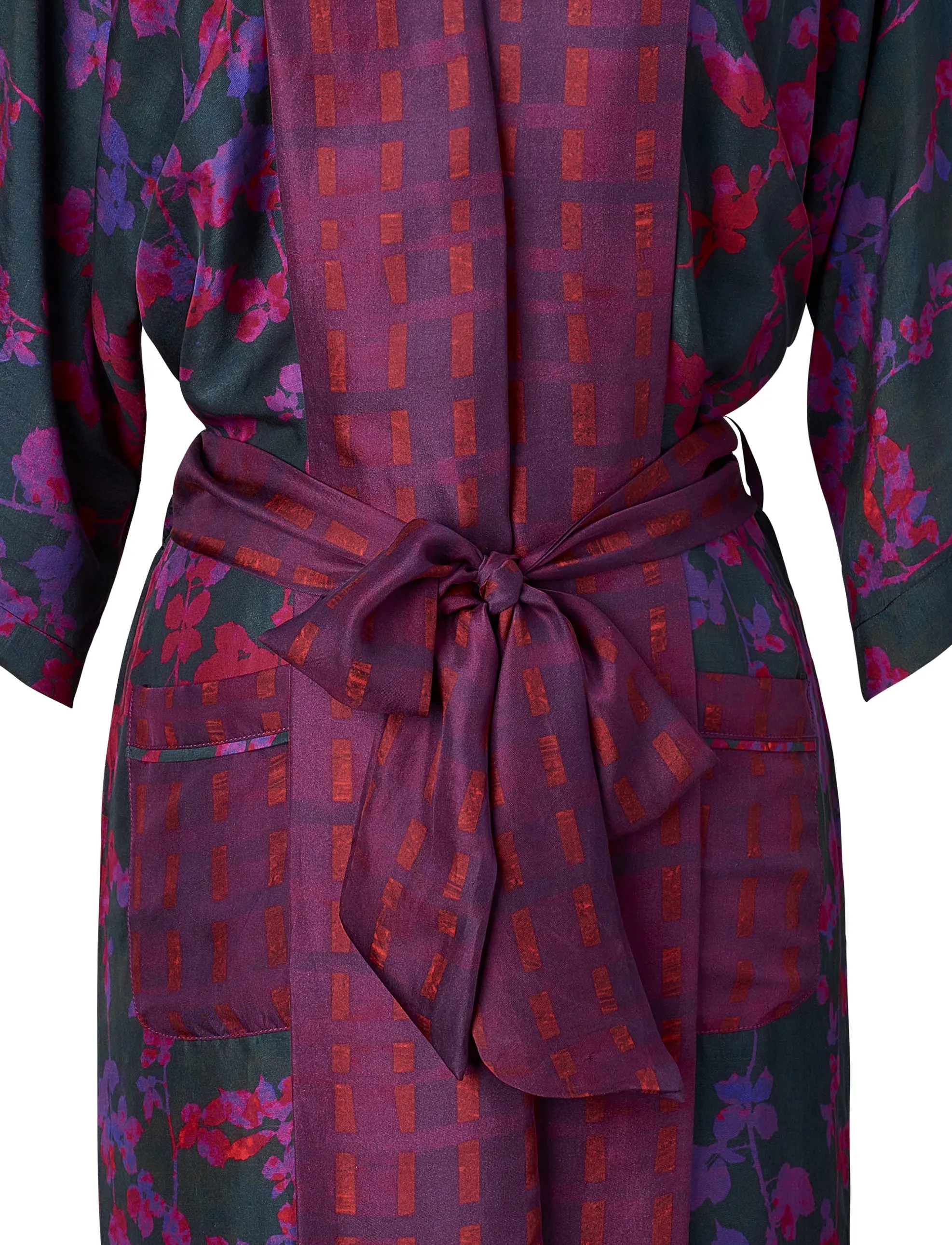 Silk Brambles Border Robe